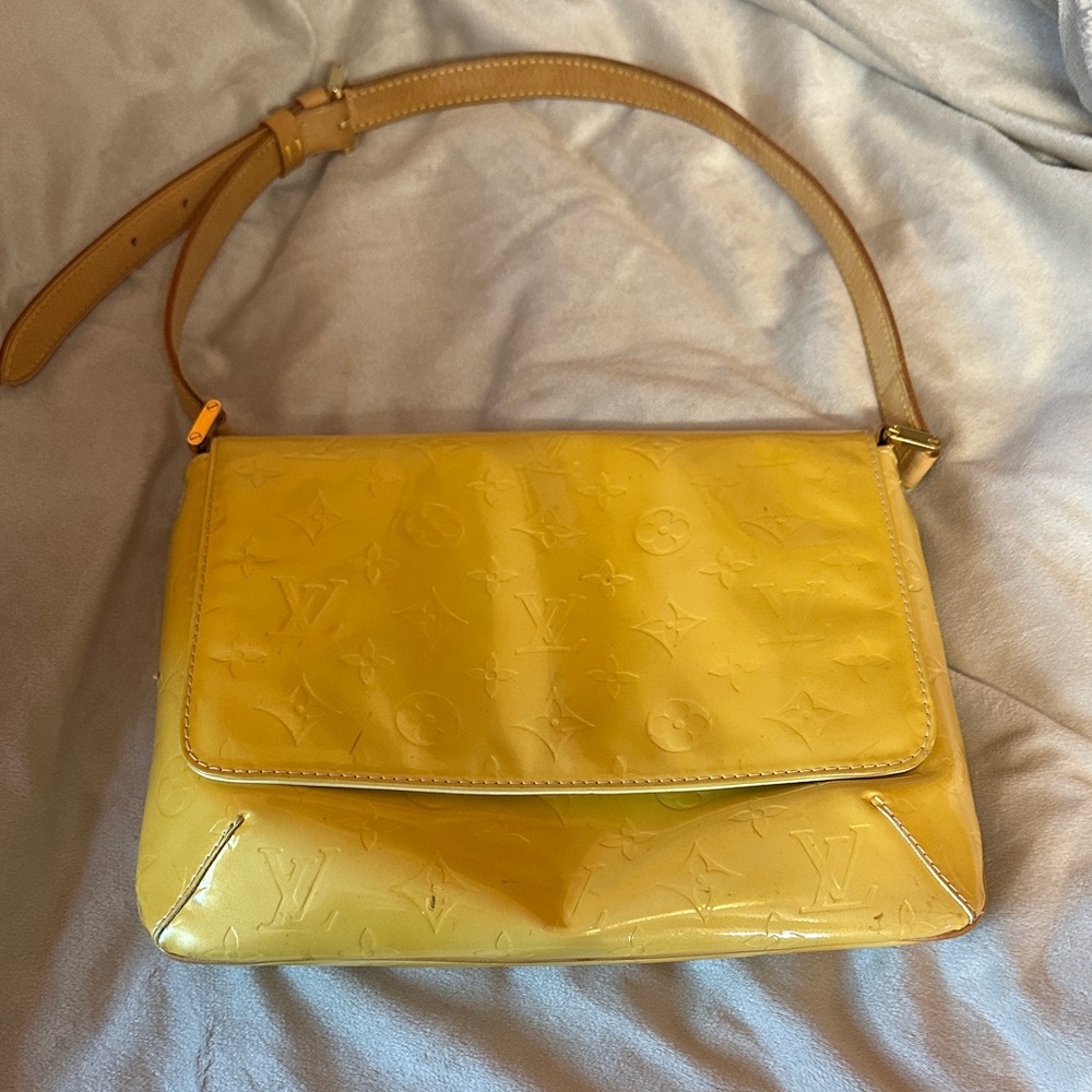 Louis Vuitton Yellow Embossed Shoulder Bag